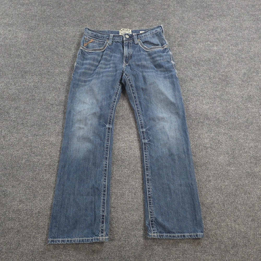 Ariat Jeans Mens 32x31 Blue Denim M4 Coltrane Relaxed Boot Cut Western Cowboy
